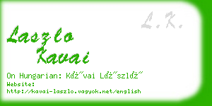 laszlo kavai business card